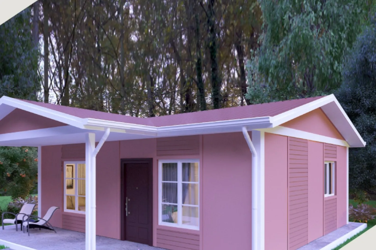 TEK-121 prefabricated house, 60 m²