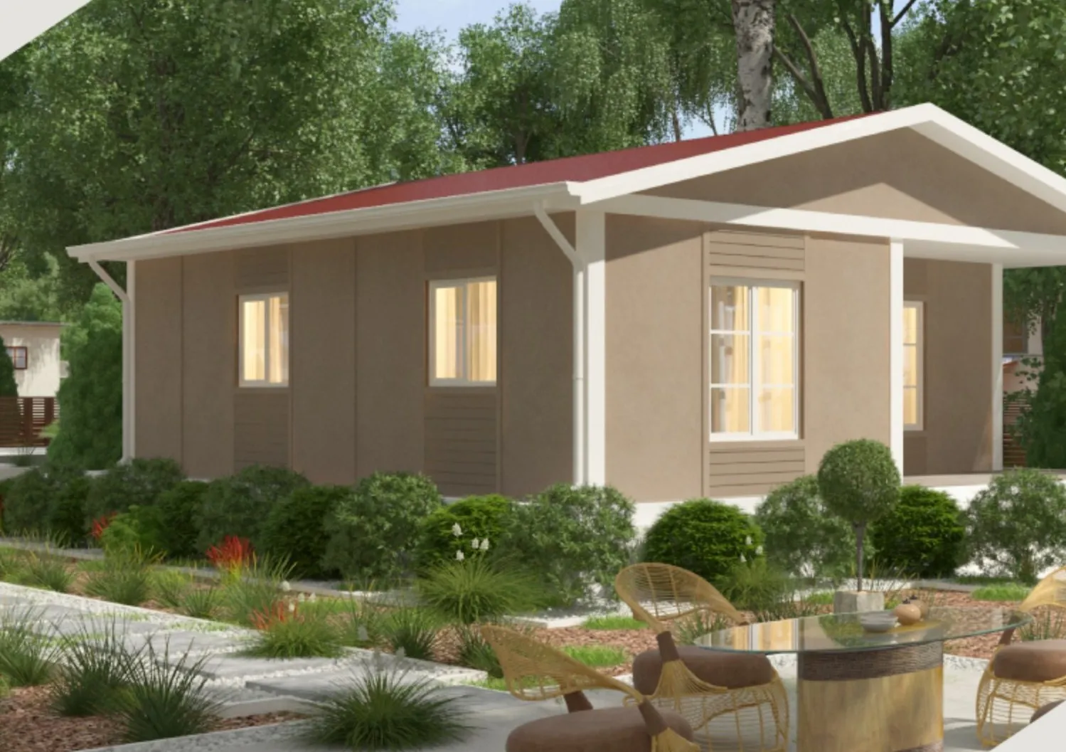TEK-123 prefabricated house, 69 m²