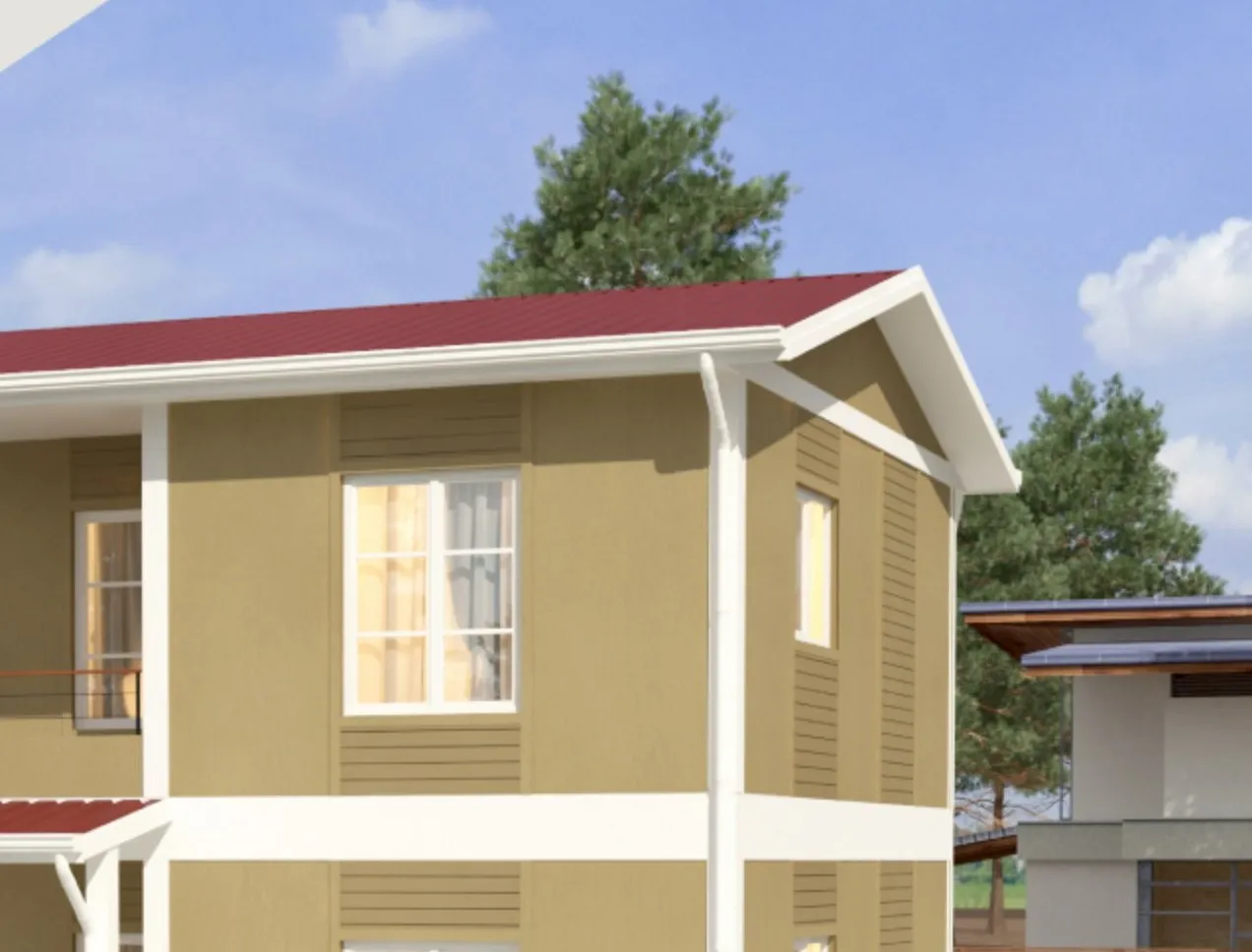 TEK-221 two storey prefabricated house, 88 m²