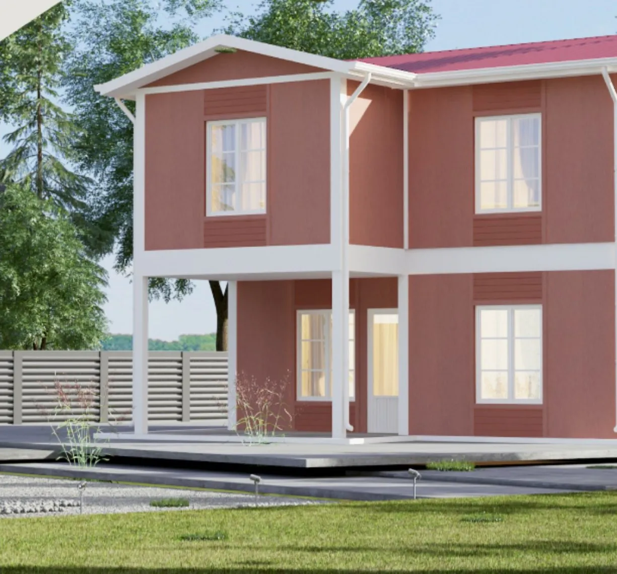 TEK-231 two storey prefabricated house, 116 m²