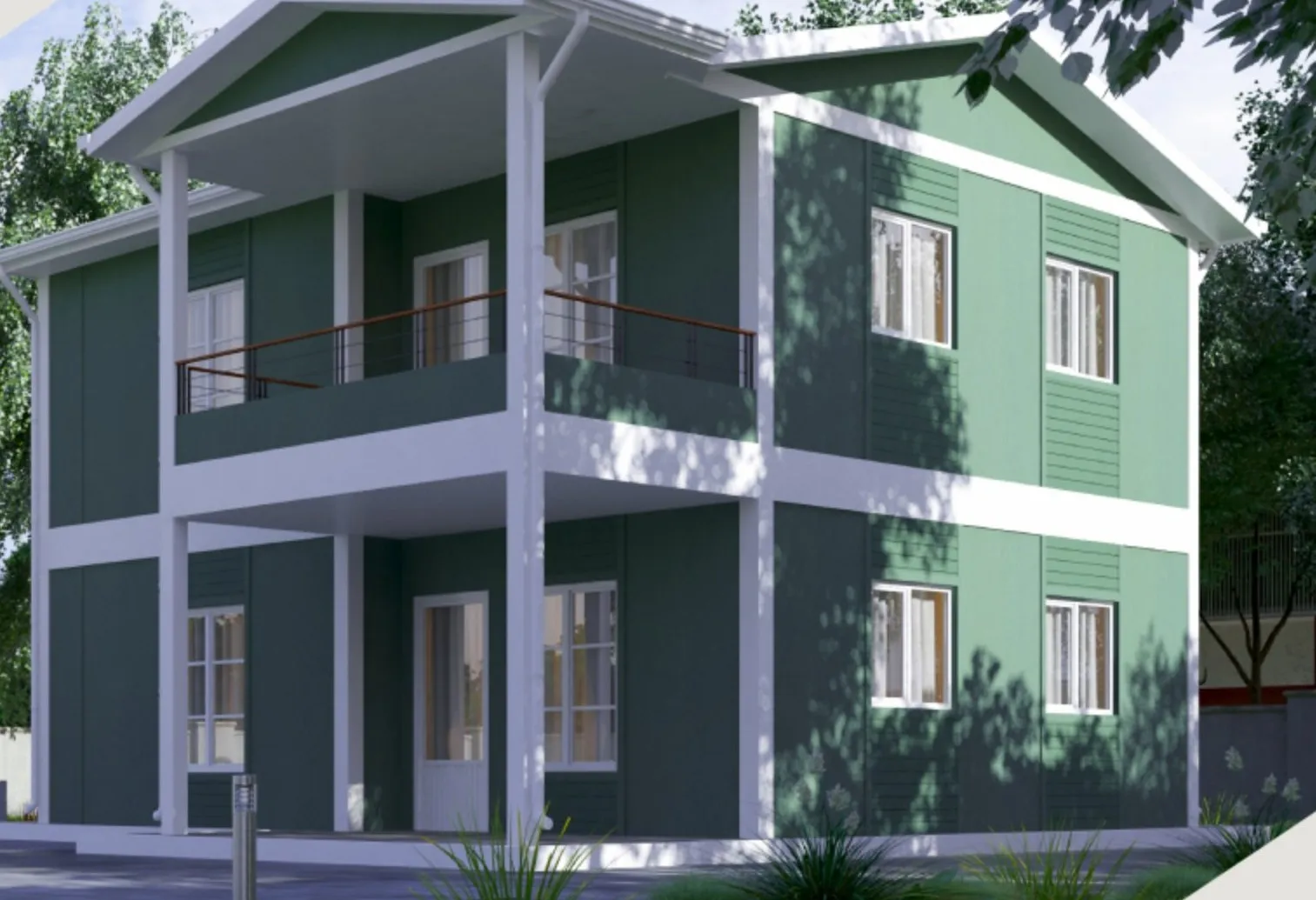 TEK-232 two storey prefabricated house, 135 m²